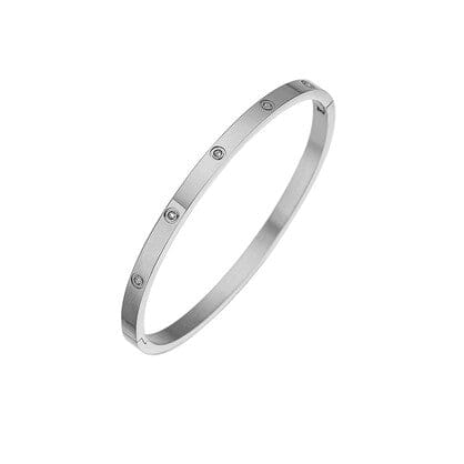 Stainless Steel Bangle 4mm - Silver