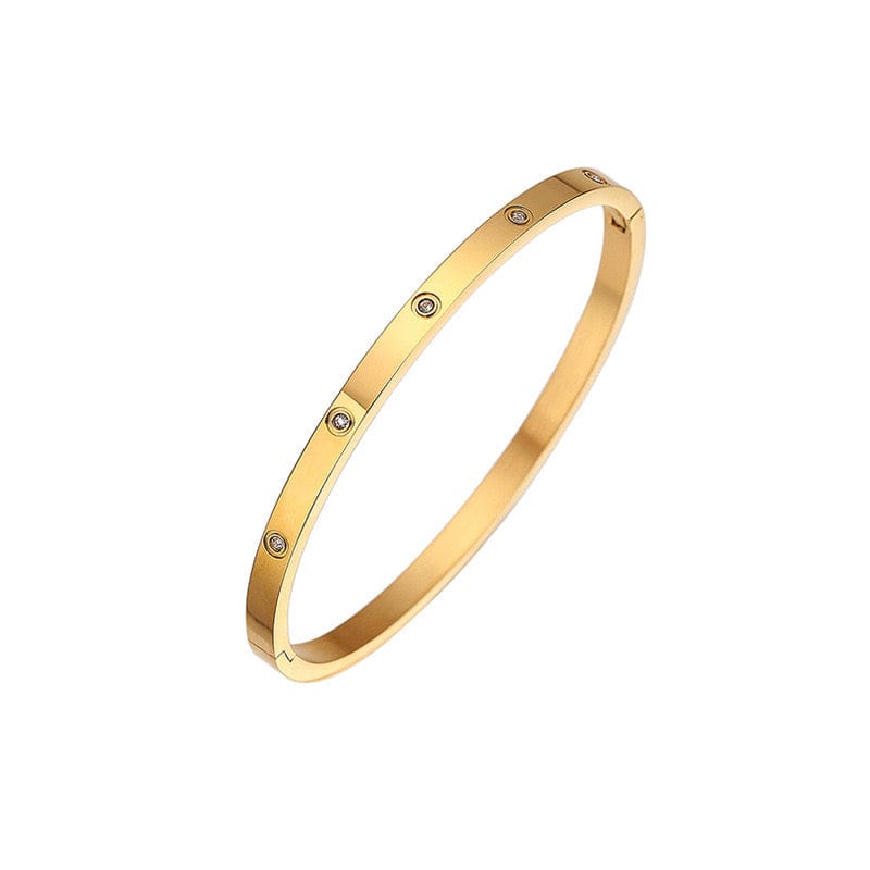 Stainless Steel Bangle 4mm - Gold
