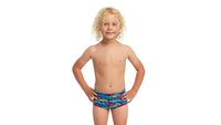Toddler Boys's Printed Trunks Car Stacker - Funky Trunks - Splash Swimwear  - boys 0-7, funky trunks, mens, new arrivals, new boys, new swim, Oct23 - Splash Swimwear 
