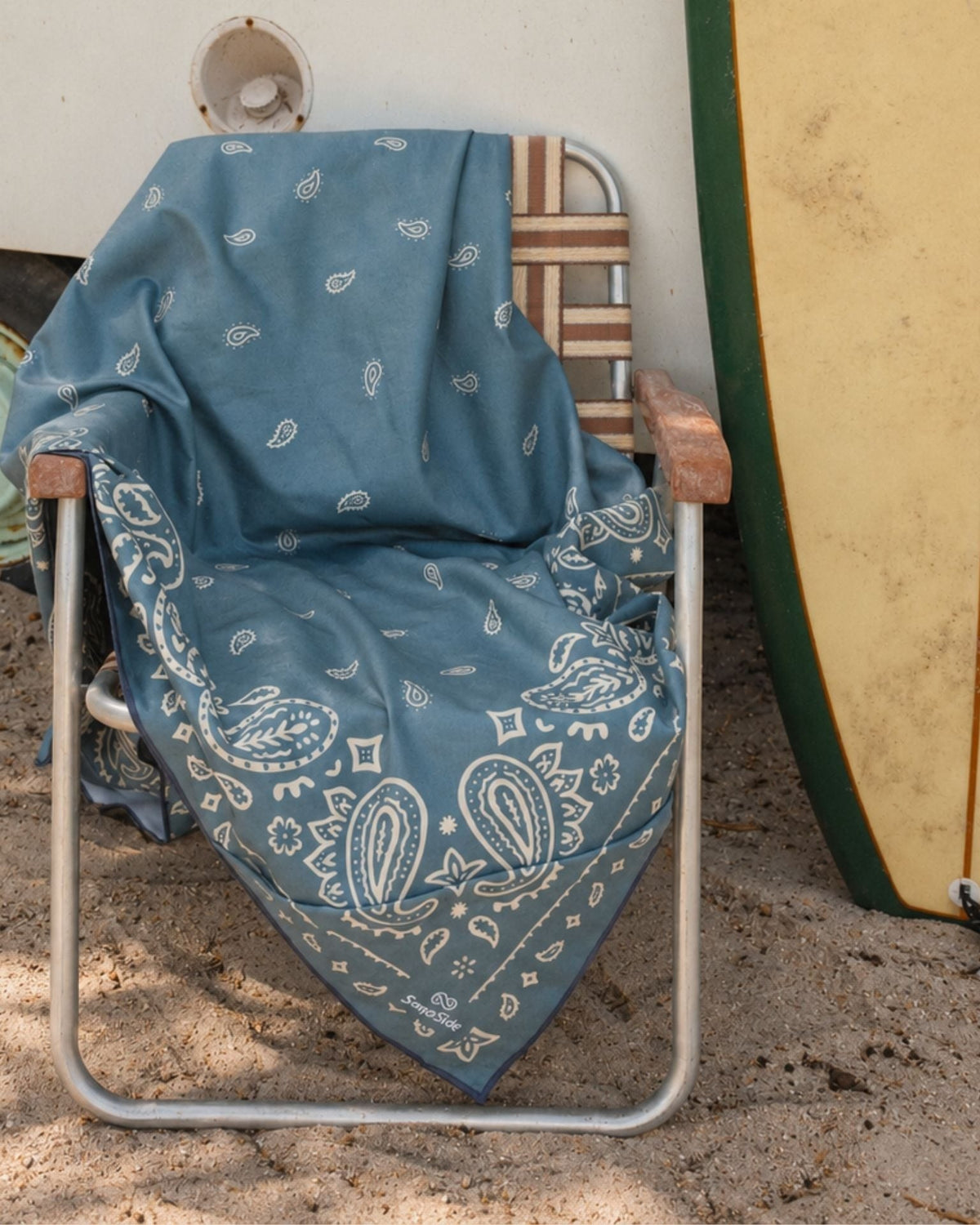 Somerside XL Venice Sand Free Beach Towel, lifestyle view