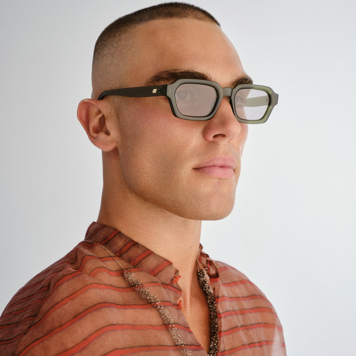 Le Specs Tension + sunglasses in Khaki