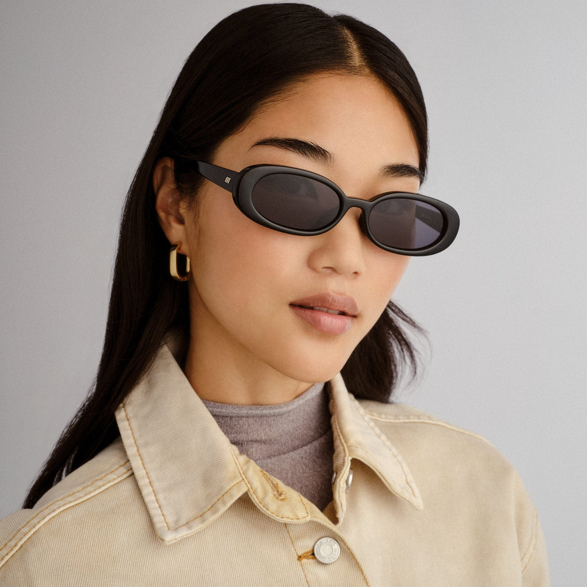 Le Specs Outta Love + sunglasses in Black