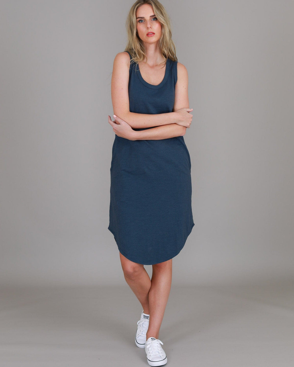 3rd Story 3rd Story Bailey Tank Dress - Indigo 3rd Story Bailey Tank Dress - Indigo Splash Swimwear Dress