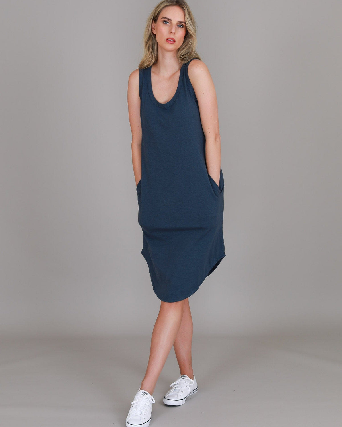 3rd Story 3rd Story Bailey Tank Dress - Indigo 3rd Story Bailey Tank Dress - Indigo Splash Swimwear Dress