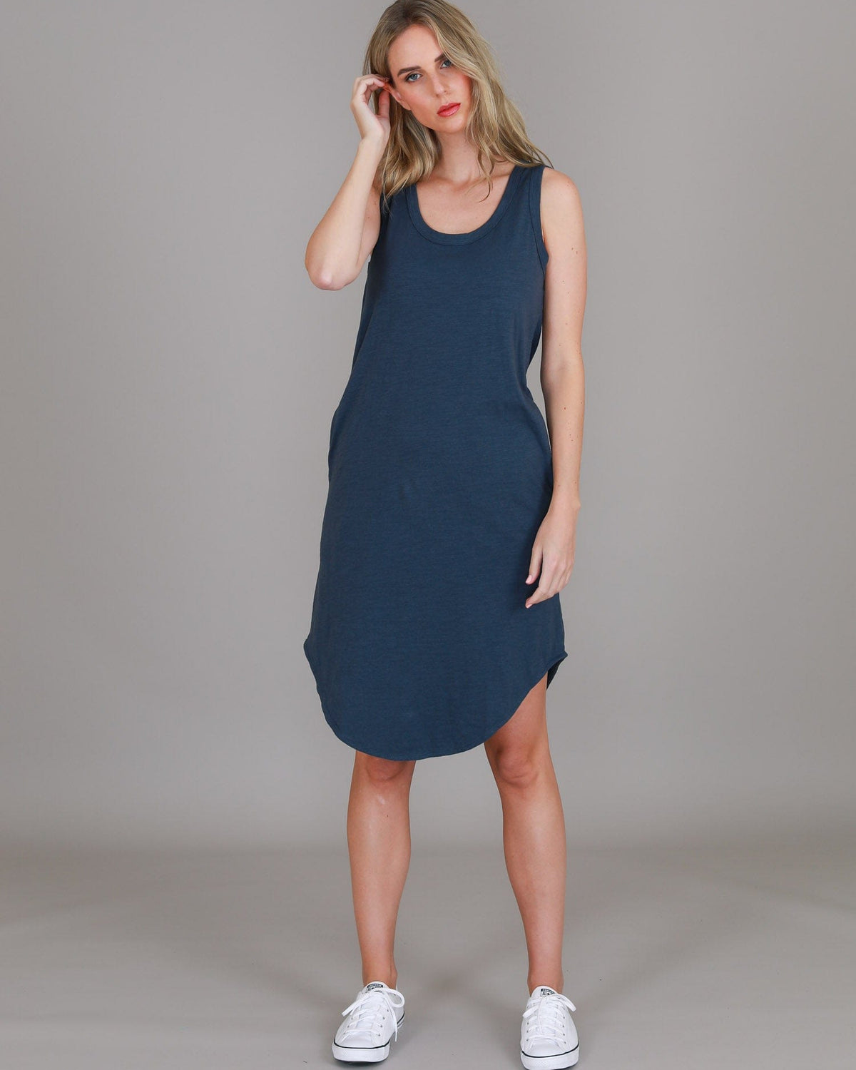3rd Story 3rd Story Bailey Tank Dress - Indigo 3rd Story Bailey Tank Dress - Indigo Splash Swimwear Dress