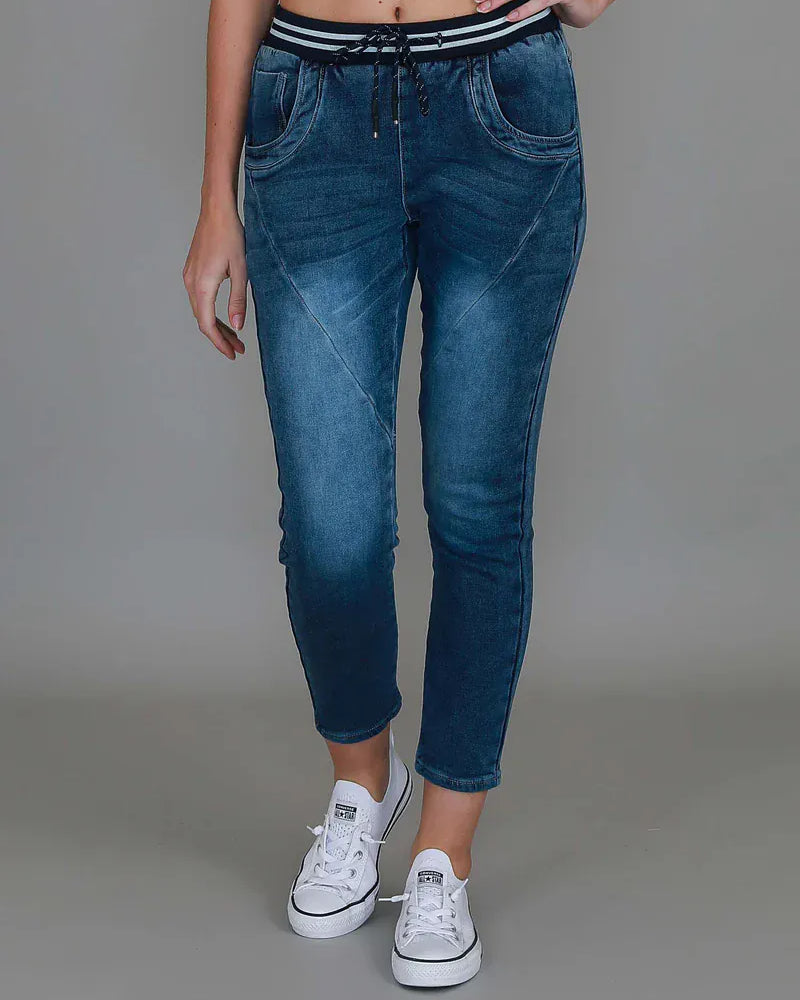 3rd Story 3rd Story Mia Joggers Jeans 2312 3rd Story Mia Joggers Jeans Splash Swimwear Joggers Small / Denim Blue
