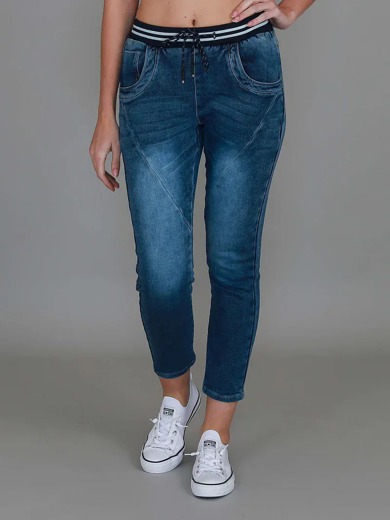 3rd Story 3rd Story Mia Joggers Jeans 2312 3rd Story Mia Joggers Jeans Splash Swimwear Joggers Small / Denim Blue