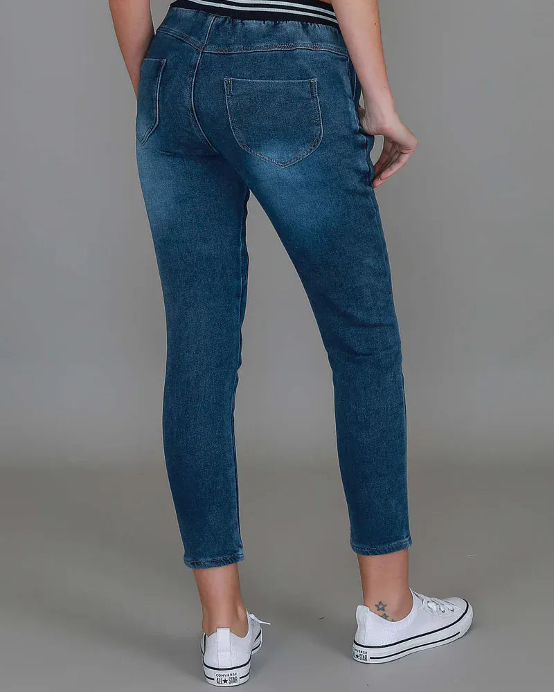 3rd Story 3rd Story Mia Joggers Jeans 2312 3rd Story Mia Joggers Jeans Splash Swimwear Joggers Small / Denim Blue