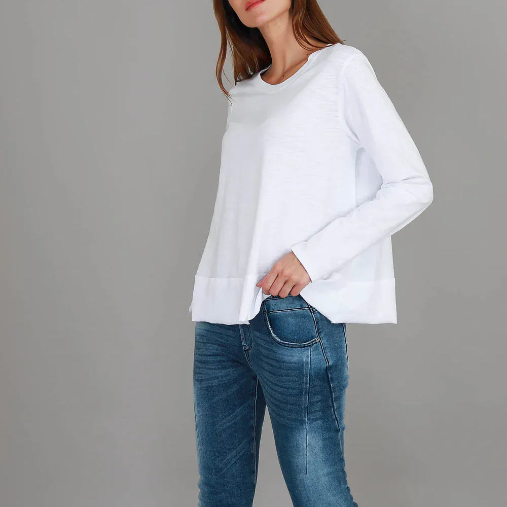 3rd Story 3rd Story Sonya Long Sleeve T - Shirt 2055 3rd Story Sonya Long Sleeve T - Shirt Splash Swimwear T-shirt White / S