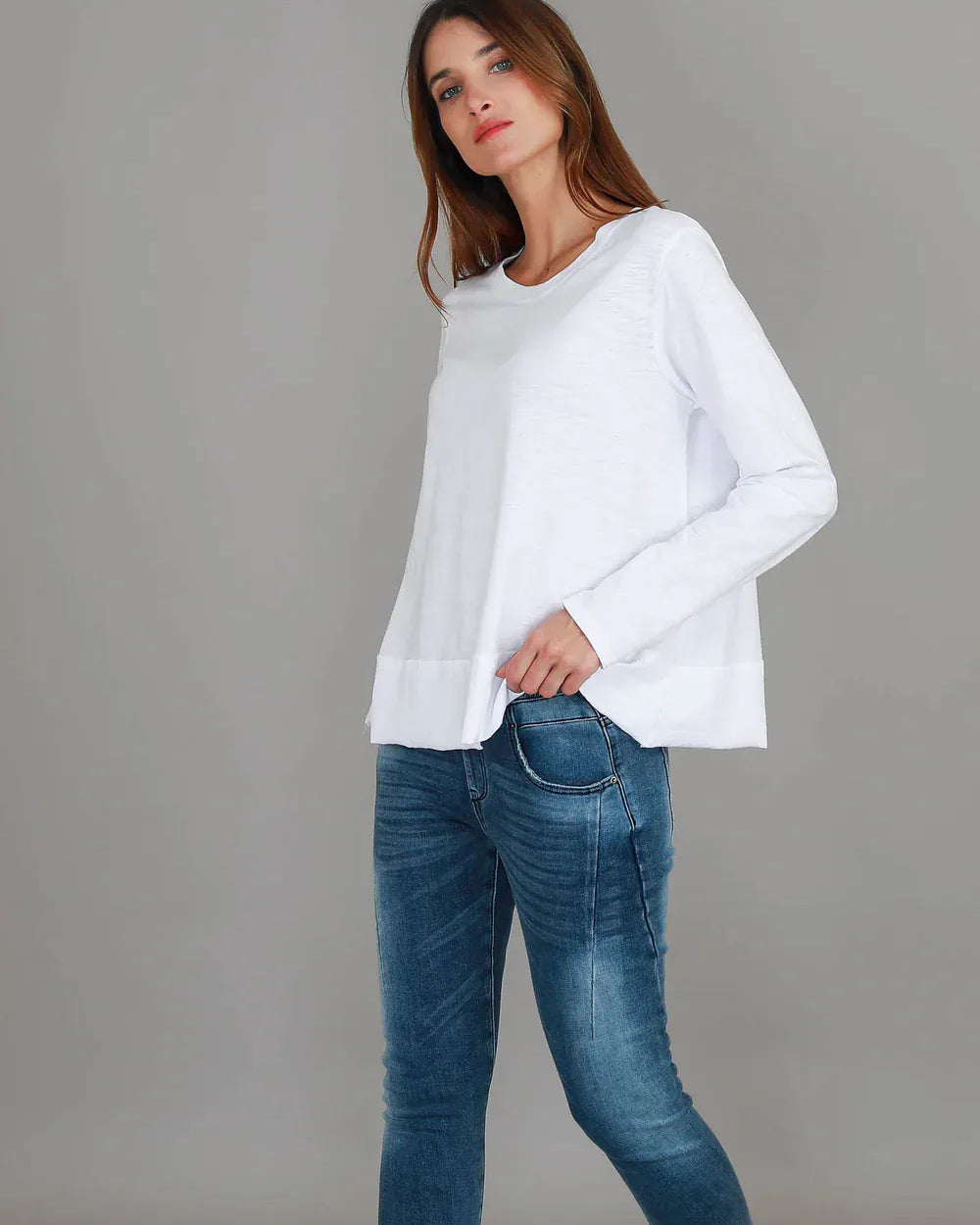 3rd Story 3rd Story Sonya Long Sleeve T - Shirt 2055 3rd Story Sonya Long Sleeve T - Shirt Splash Swimwear T-shirt White / S