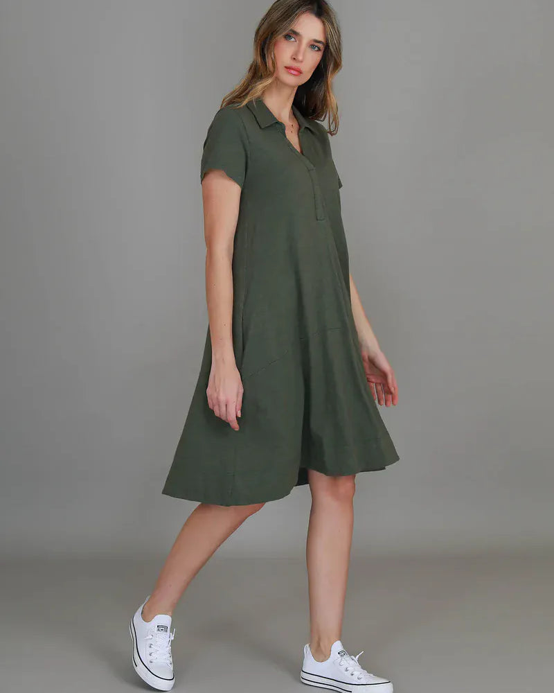 3rd Story 3rd Story Tibby Polo Short Sleeve Dress 3rd Story Tibby Polo Short Sleeve Dress Splash Swimwear Dress