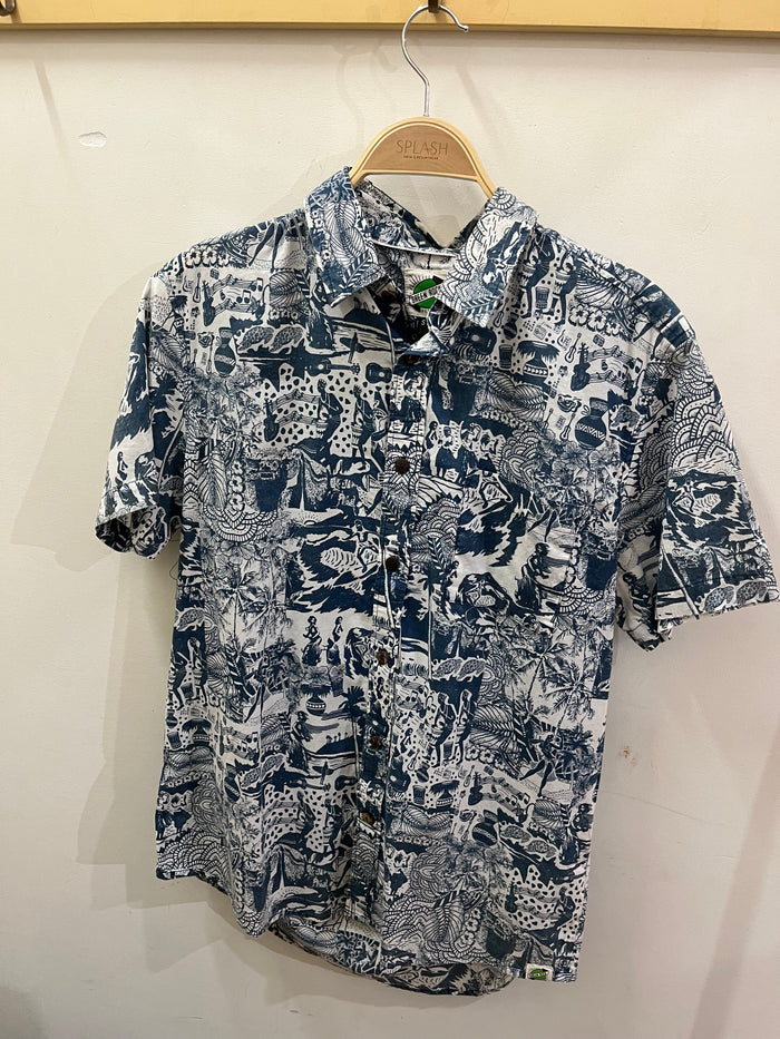 Bali Dave 3 Straight Shirt - Indigo - Green Rock - Splash Swimwear  - Dec23, green rock, mens shirts - Splash Swimwear 