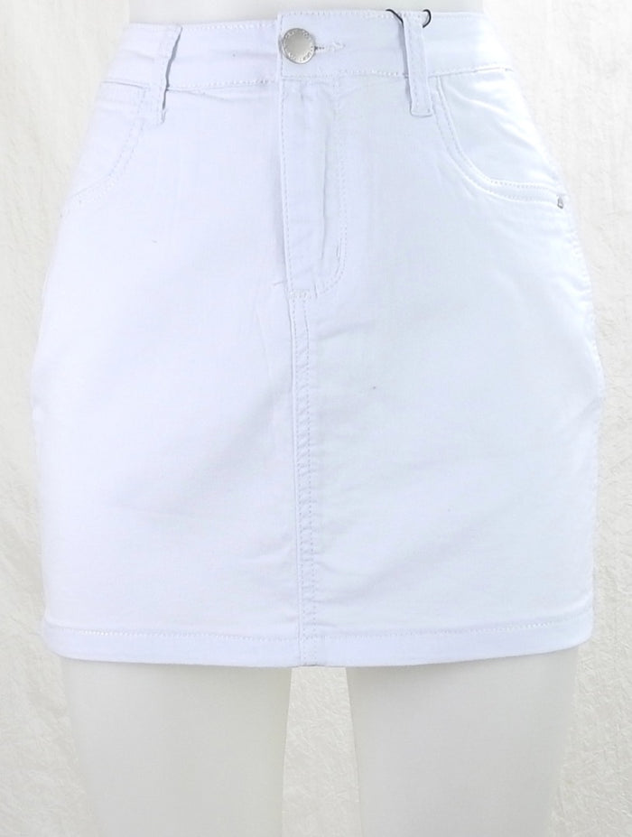 Mini Skirt - White - Country Denim - Splash Swimwear  - country clothing, Feb24, new arrivals, new womens, skirts, women clothing - Splash Swimwear 