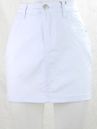 Mini Skirt - White - Country Denim - Splash Swimwear  - country clothing, Feb24, new arrivals, new womens, skirts, women clothing - Splash Swimwear 