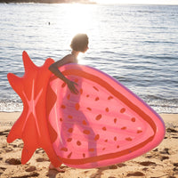 Luxe Lie-On Float Strawberry - Pink Berry - Sunnylife - Splash Swimwear  - gifting, kids swim accessories, new accessories, new arrivals, Oct23, sunny life, swim accessories - Splash Swimwear 