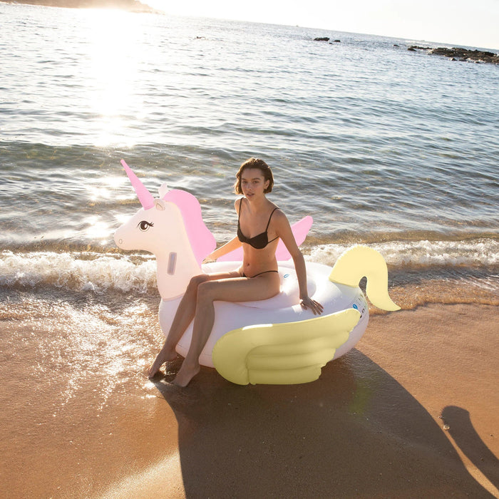 Luxe Ride-On Float Unicorn - Pastel - Sunnylife - Splash Swimwear  - gifting, kids swim accessories, new accessories, new arrivals, Oct23, sunny life, swim accessories - Splash Swimwear 