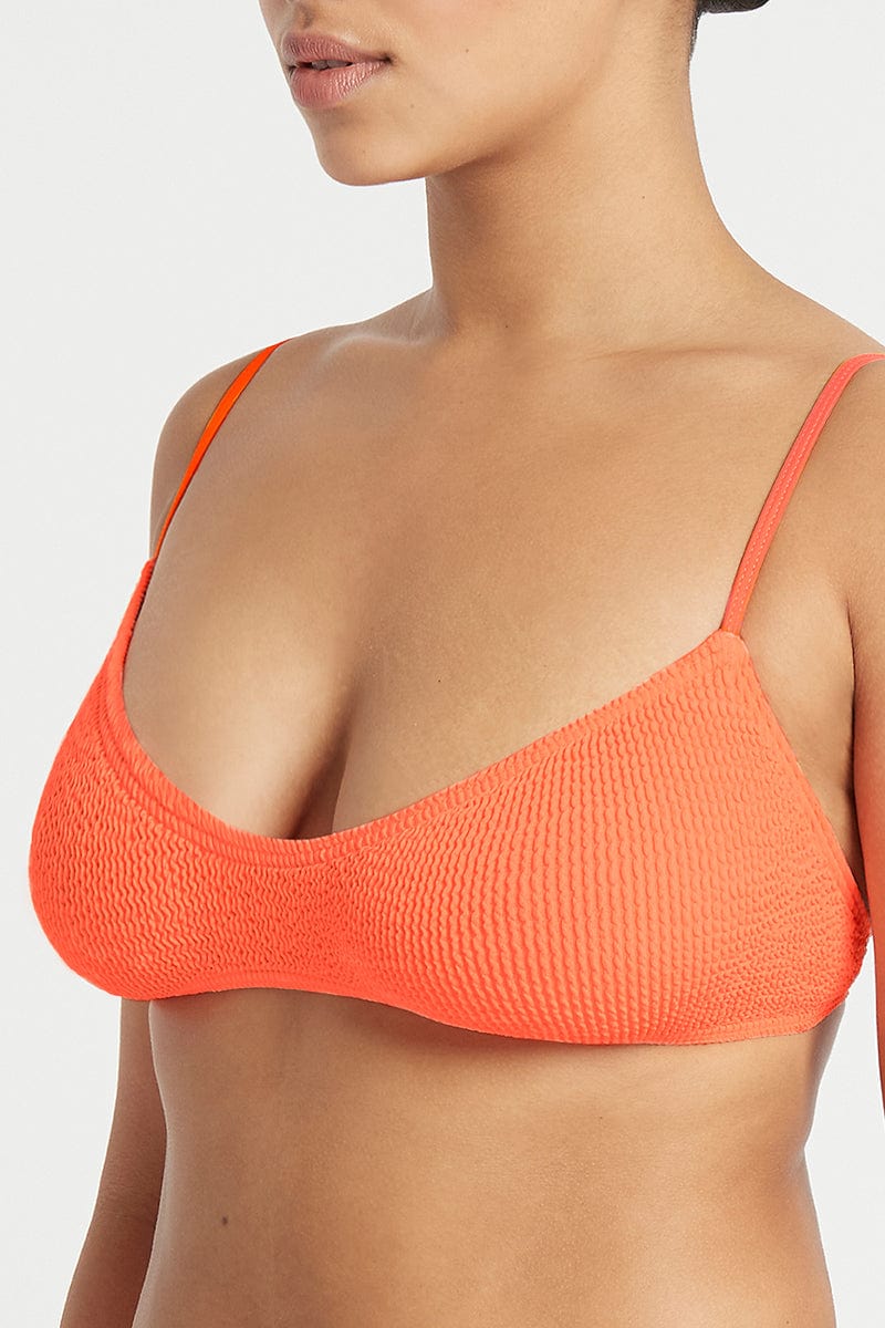 Lissio Crop - Neon Orange Eco - Bond Eye - Splash Swimwear  - Bikini Tops, bond eye, May23, women swimwear - Splash Swimwear 