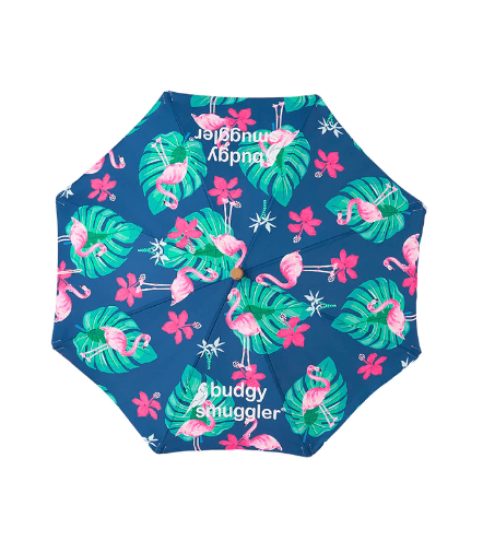 Beach Umbrella in Flamingoes - Budgy Smuggler - Splash Swimwear  - accessories, Beach Accessories, new arrivals, Nov 23 - Splash Swimwear 