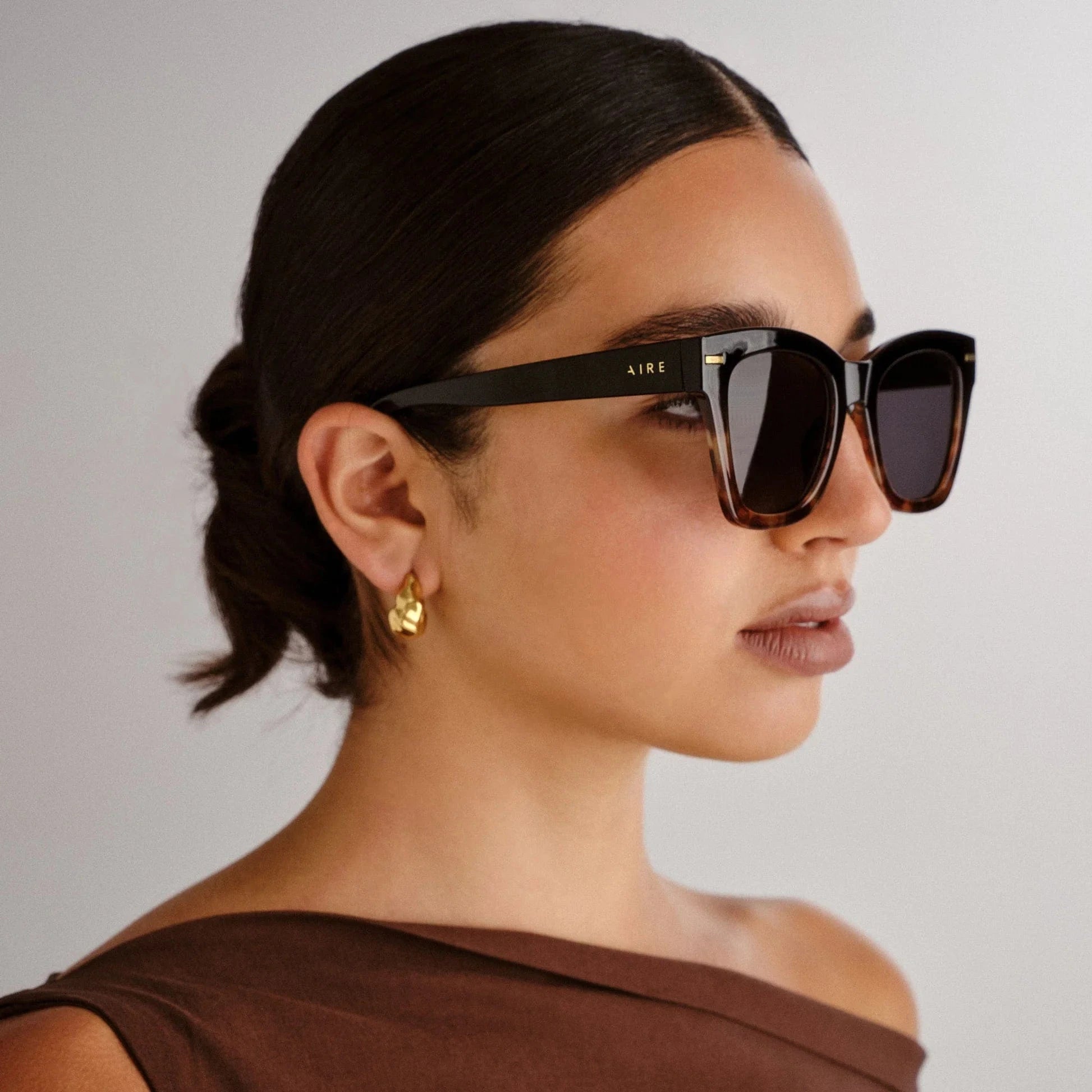 Aire Intergalactic Sunnies - Black Tort Spice AIR2542241 AIRE Persei Sunnies - Dark Tort Polarised Splash Swimwear Sunglasses 9324976431233