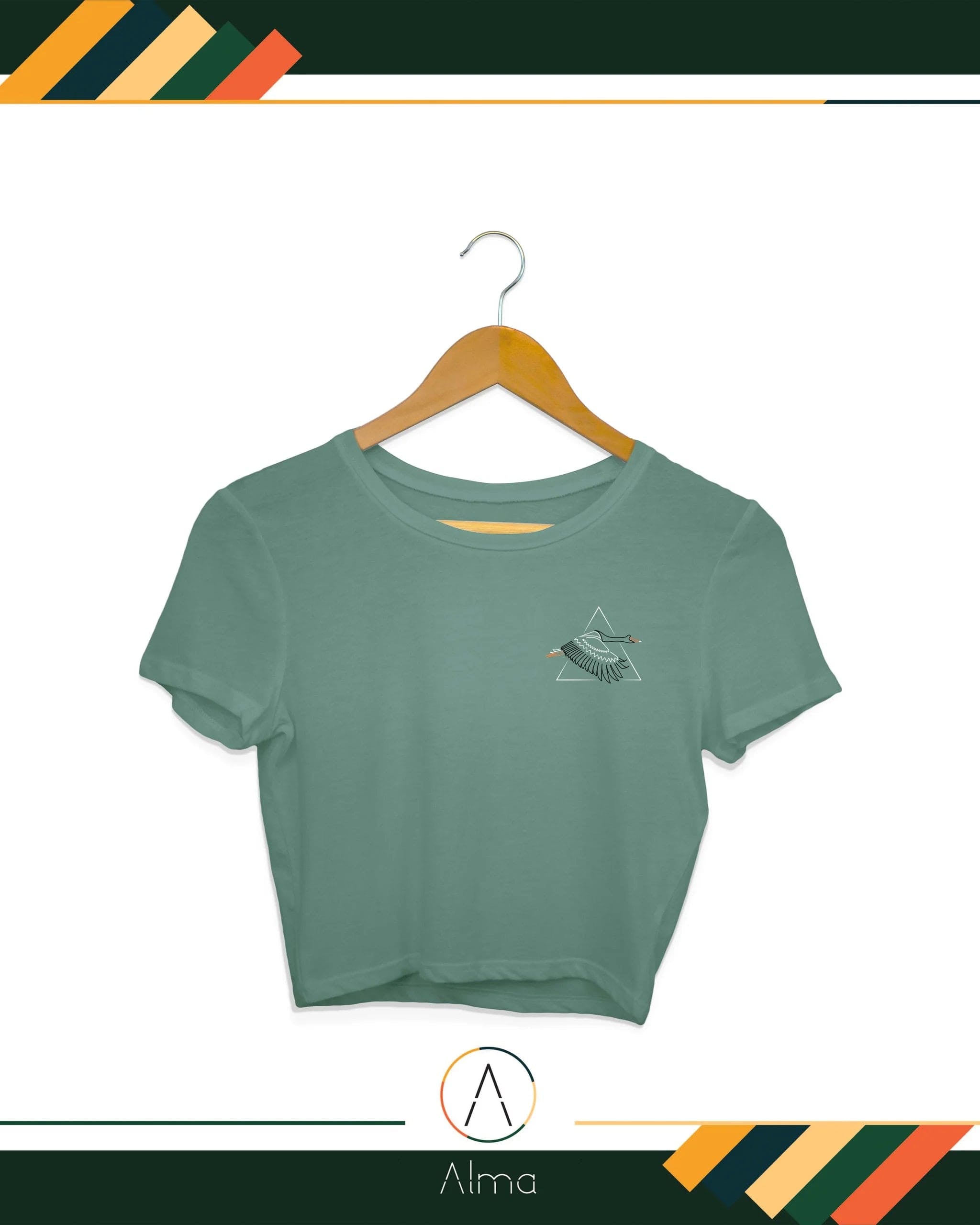 Alma T-shirt Magpie Storm Crop Top