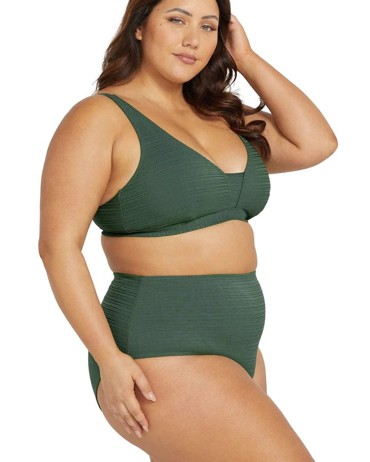 Artesands Aria Renoir High Waist Bikini Bottom - Olive Artesands Aria Renoir High Waist Bikini Bottom - Olive Splash Swimwear Bikini Bottoms