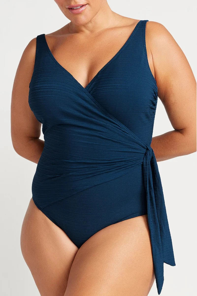 Artesands Artesand Aria Hayes D/DD Underwire One Piece - Navy Artesand Aria Hayes D/DD Underwire One Piece - Navy Splash Swimwear Bikini Bottoms