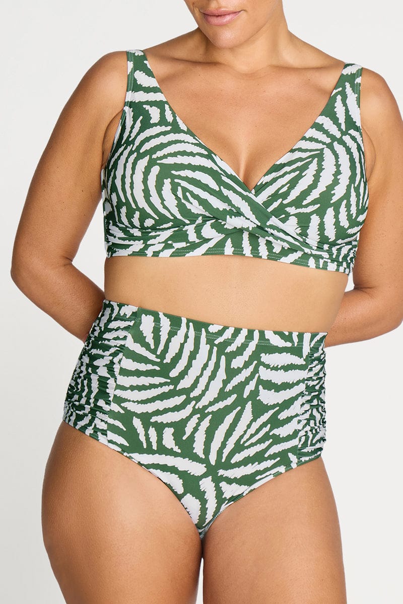 Artesands Artesands Alabastron Delacroix Cross Over Bikini Top - Olive Artesands Alabastron Delacroix Cross Over Bikini Top Olive Splash Swimwear Bikini Tops