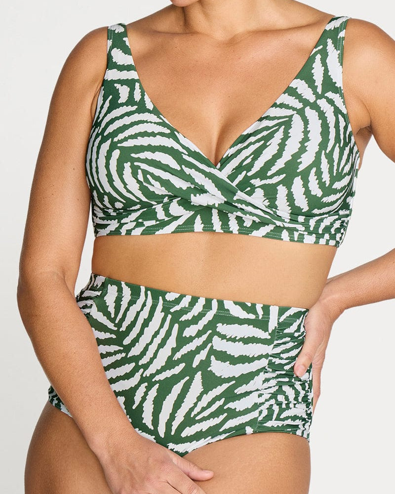 Artesands Artesands Alabastron Delacroix Cross Over Bikini Top - Olive Artesands Alabastron Delacroix Cross Over Bikini Top Olive Splash Swimwear Bikini Tops