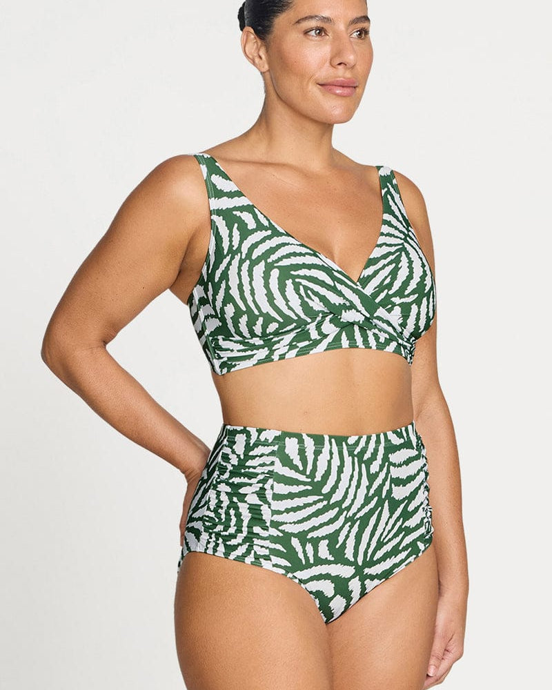 Artesands Artesands Alabastron Delacroix Cross Over Bikini Top - Olive AT3711AT-OLIVE-AU10US6 Artesands Alabastron Delacroix Cross Over Bikini Top Olive Splash Swimwear Bikini Tops AU10/US6