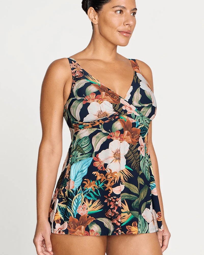 Artesands Artesands Into The Saltu Delacroix Cross Over Swimdress -Navy Artesands Into The Saltu Delacroix Cross Over Swimdress -Navy Splash Swimwear