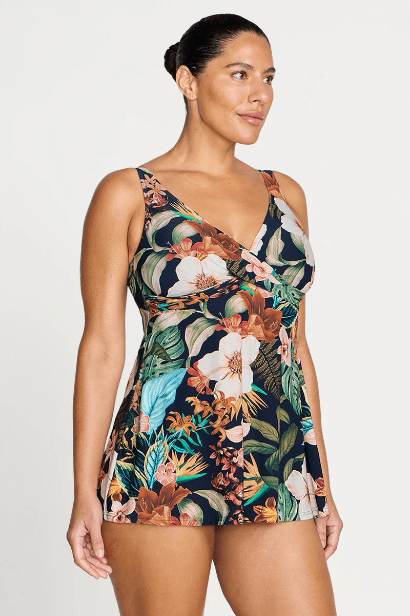 Artesands Artesands Into The Saltu Delacroix Cross Over Swimdress -Navy Artesands Into The Saltu Delacroix Cross Over Swimdress -Navy Splash Swimwear