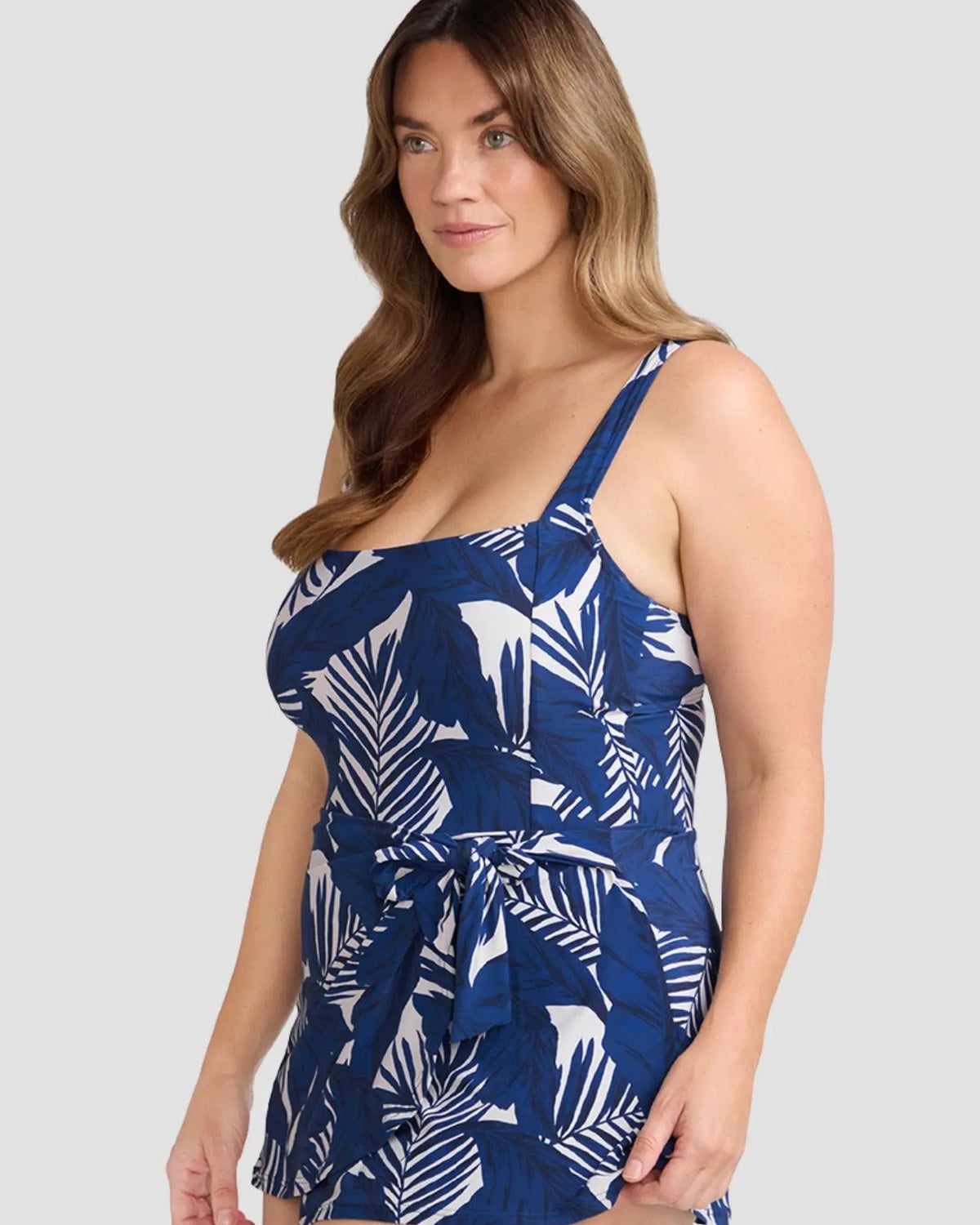 Artesands Artesands Lanthera Corbet Square Neck DD/E Underwire Swimdress - Navy Peony Artesands Lanthera Corbet Square Neck DD/E Underwire Swimdress - Navy Peony Splash Swimwear Swim Dress