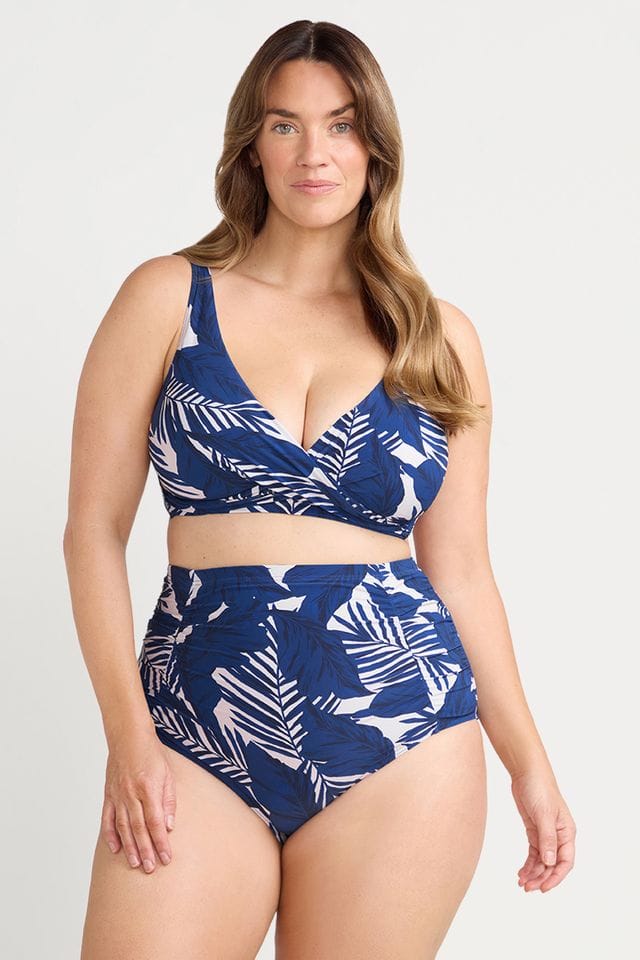 Artesands Artesands Lanthera Delacroix Cross Over Bikini Top - Navy Peony AT3711LH Artesands Lanthera Delacroix Cross Over Bikini Top - Navy Peony Splash Swimwear Bikini Tops AU10/US6 9347760794642