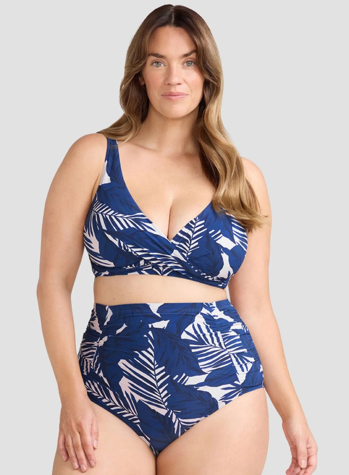 Artesands Artesands Lanthera Raphael High Waist Ruched Swim Pant - Navy Peony AT4811LH Artesands Lanthera Raphael High Waist Ruched Swim Pant - Navy Peony Splash Swimwear Bikini Bottoms AU14/US10 9347760795991