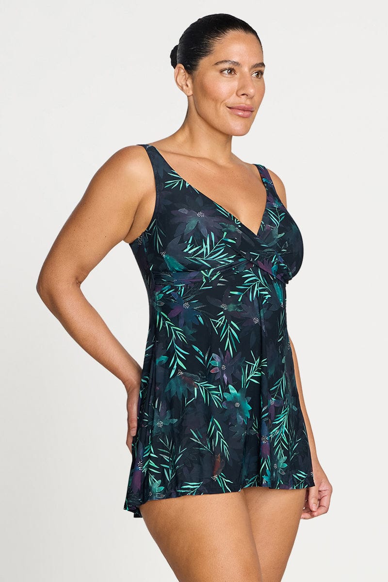 Artesands Artesands Lunafleur Delacroix Cross Over Swim Dress - Navy Artesands Lunafleur Delacroix Cross Over Swim Dress - Navy Splash Swimwear Swim Dress