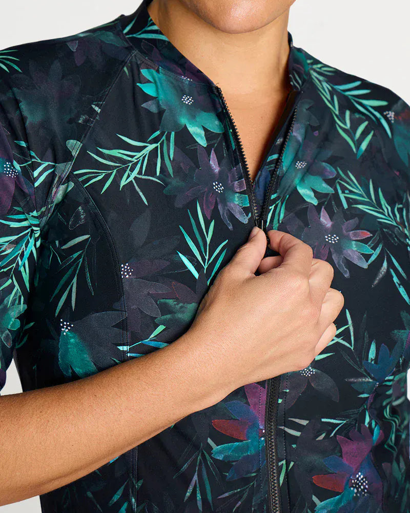 Artesands Artesands Lunafleur Surat Sunsafe Top Mid Sleeve - Navy Artesands Lunafleur Surat Sunsafe Top Mid Sleeve - Navy Splash Swimwear Rashies & Sunsuits