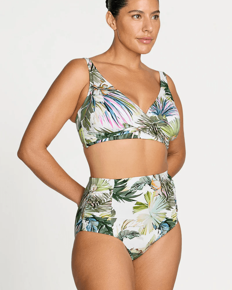 Artesands Artesands Lushara Delacroix Cross Over Bikini Top - White Artesands Lushara Delacroix Cross Over Bikini Top - White Splash Swimwear