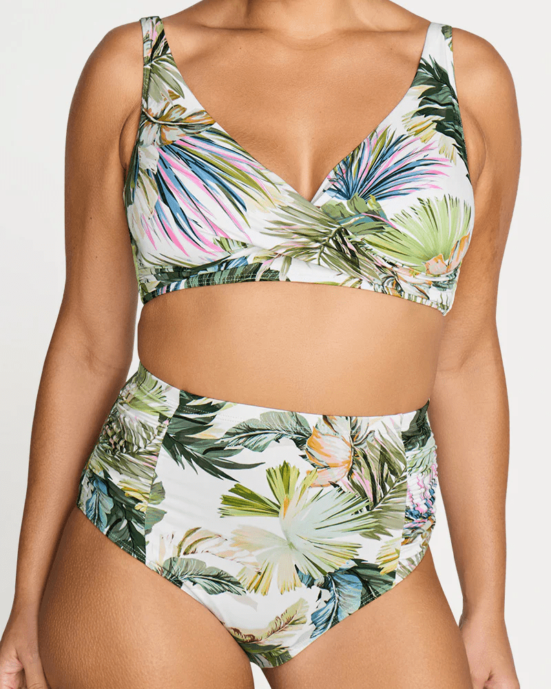 Artesands Artesands Lushara Delacroix Cross Over Bikini Top - White Artesands Lushara Delacroix Cross Over Bikini Top - White Splash Swimwear