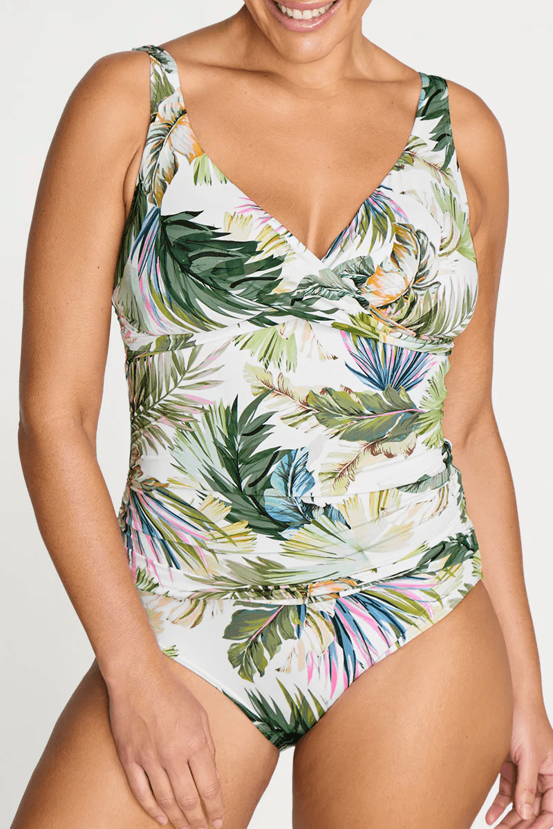 Artesands Artesands Lushara Delacroix Cross Over One Piece - White Artesands Lushara Delacroix Cross Over One Piece - White Splash Swimwear