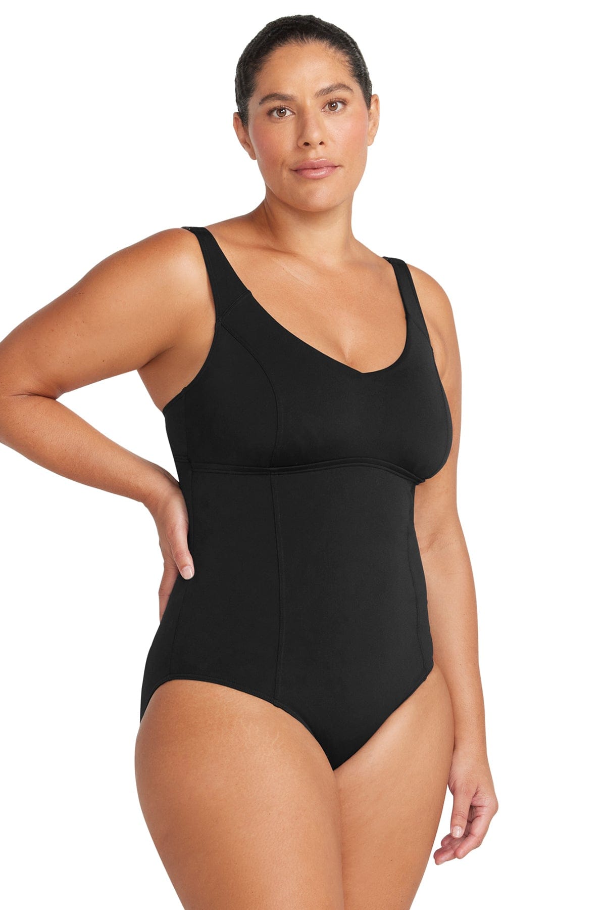 Artesands Artesands Natare Chlorine Resistant Turner Clip Back One Piece - Black Artesands Natare Chlorine Resistant Turner Clip Back One Piece - Black Splash Swimwear One Piece