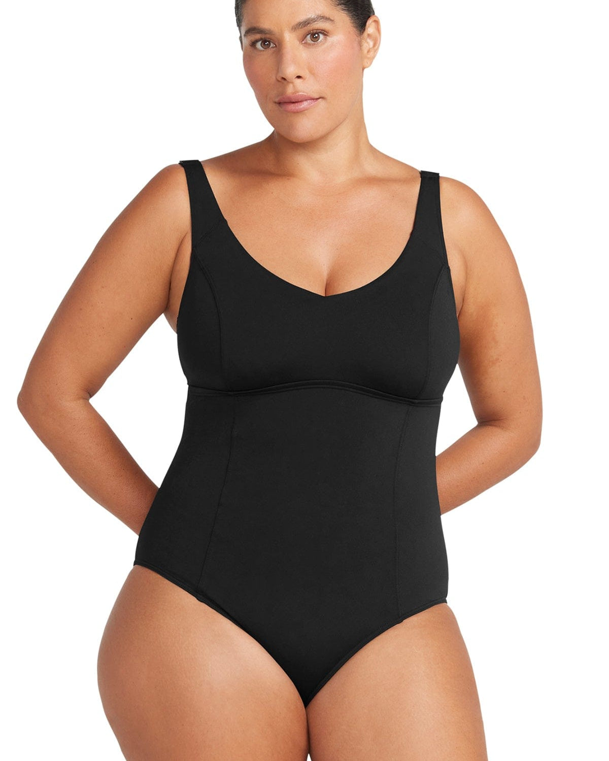 Artesands Artesands Natare Chlorine Resistant Turner Clip Back One Piece - Black AT1725CR Artesands Natare Chlorine Resistant Turner Clip Back One Piece - Black Splash Swimwear One Piece 14 9347760184924