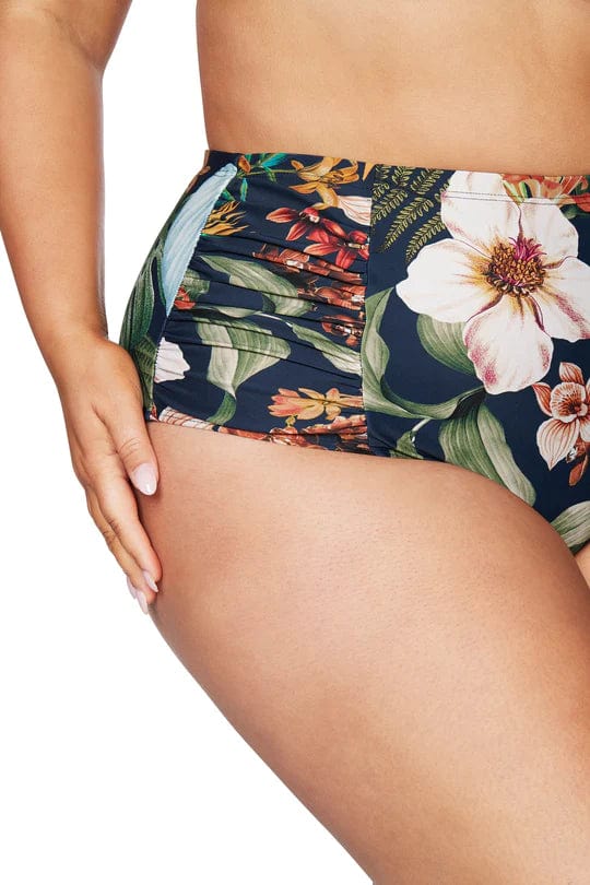 Artesands Into The Saltu Botticelli High Waist Swim Pant - Navy Splash Swimwear Bikini Bottoms