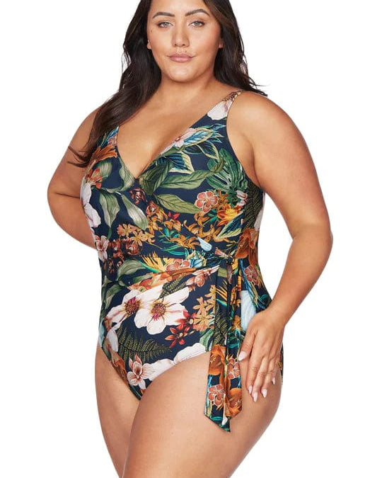 Artesands Into The Saltu Hayes Underwire One Piece - Navy Splash Swimwear One Pieces
