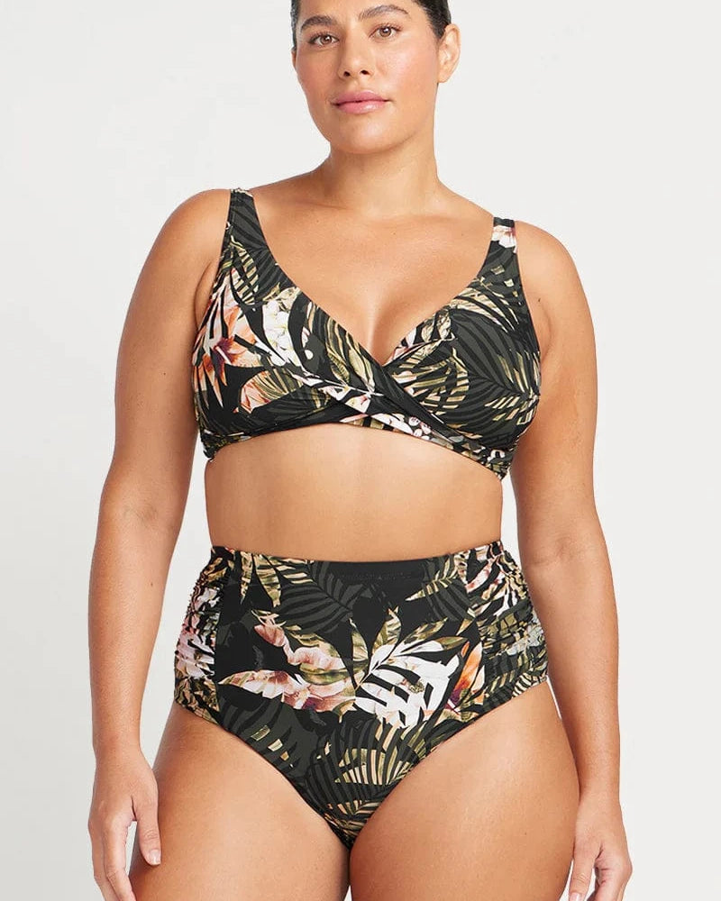 Artesands Neo Du Palmis Botticelli High Waist Swim Pant - Black Artesands Zig Zag Delacroix Bikini Top - Black Splash Swimwear Bikini Bottoms