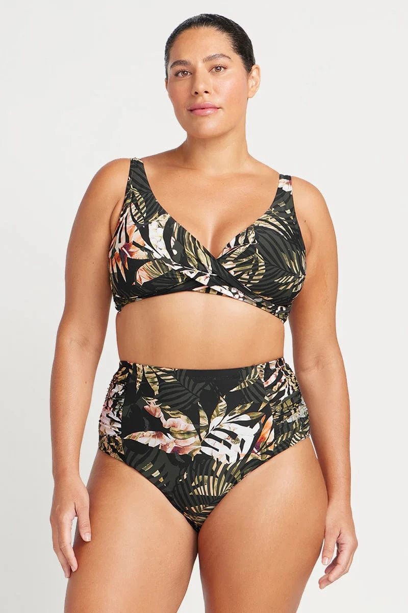 Artesands Neo Du Palmis Botticelli High Waist Swim Pant - Black Artesands Zig Zag Delacroix Bikini Top - Black Splash Swimwear Bikini Bottoms