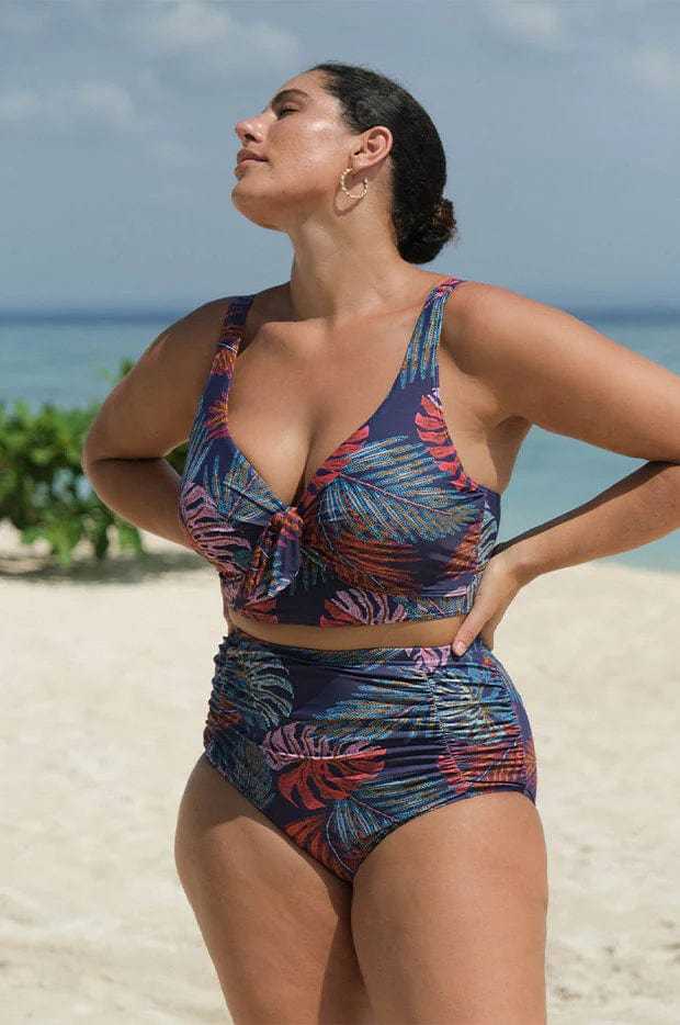 Artesands Nu Ornare Raphael High Waist Rouched Swim Pant - Navy Artesands Nu Ornare Raphael High Waist Rouched Swim Pant - Navy Splash Swimwear Bikini Bottoms