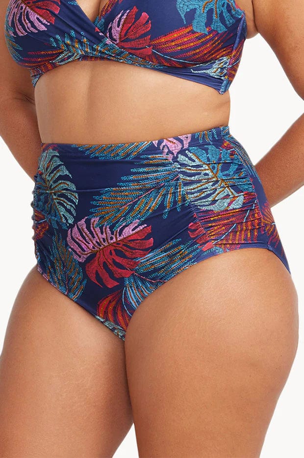 Artesands Nu Ornare Raphael High Waist Rouched Swim Pant - Navy Artesands Nu Ornare Raphael High Waist Rouched Swim Pant - Navy Splash Swimwear Bikini Bottoms