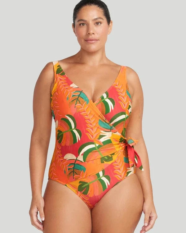 Artesands Querencia Hayes D/DD Underwire One Piece - Red Querencia Hayes D/DD Underwire One Piece - Red Splash Swimwear
