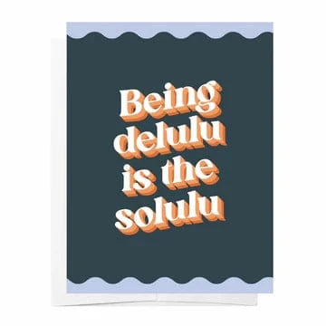 Bad on Paper Being delulu is the solulu - Just Because Card Being delulu is the solulu - Just Because Card Splash Swimwear Accessories