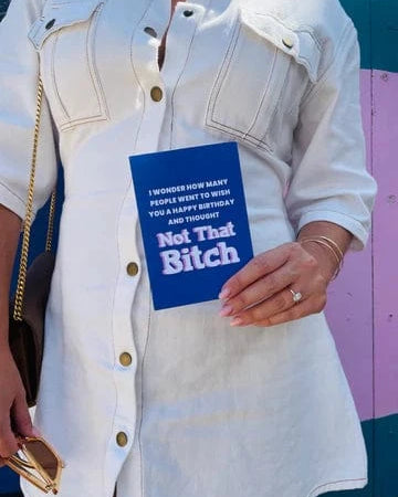 Bad on Paper Happy Birthday And Thought "Not That Bitch" - Greeting Card Happy Birthday And Thought "Not That Bitch" - Greeting Card Splash Swimwear Accessories